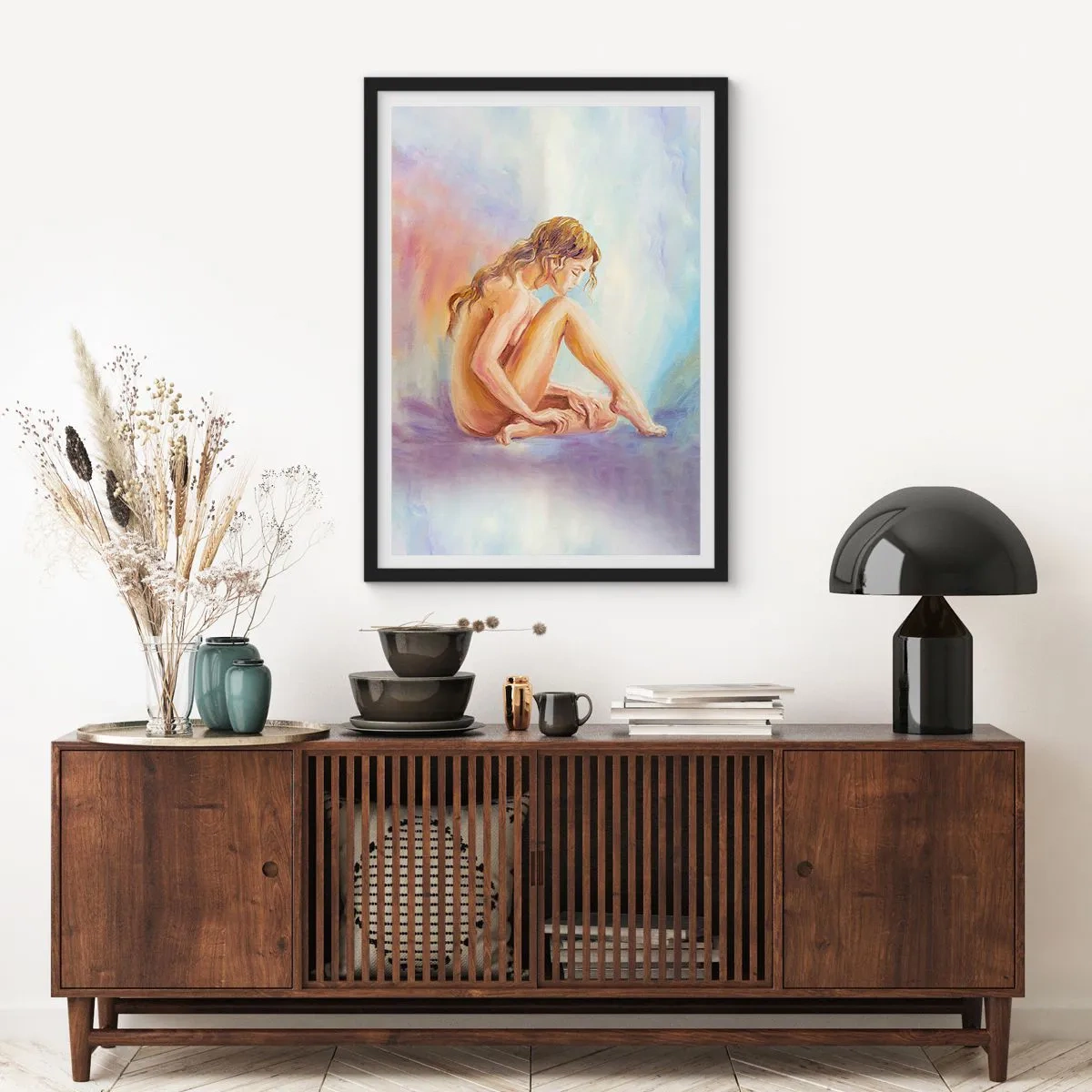 Poster in einem schwarzem Rahmen - Akt der Jugend - 40x50 cm