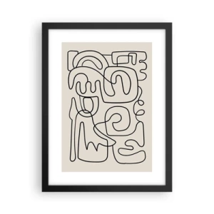 Poster in einem schwarzem Rahmen - Folge der Spur - 30x40 cm