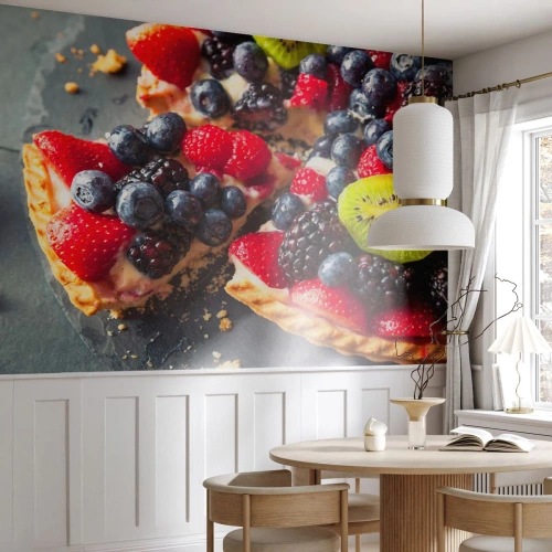 Maßgeschneiderte selbstklebende Fototapete Deluxe Sticker - Dolce Vita! - Gastronomie, Torte mit Früchten, Kuchen