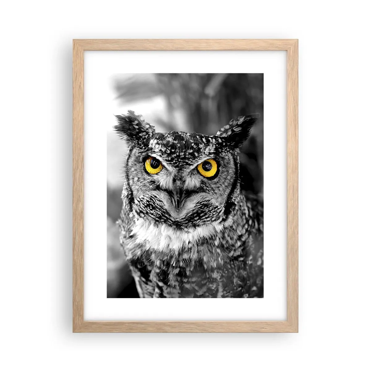 Poster in einem Rahmen aus heller Eiche - Nichts wird sich verstecken - 30x40 cm