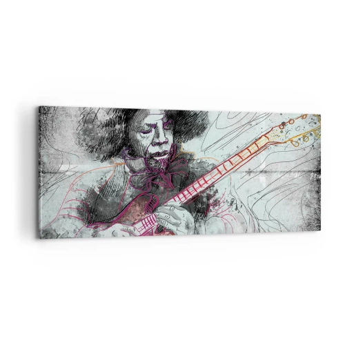 Bild auf Leinwand - Leinwandbild - Auf den Wellen der Musik - 100x40 cm