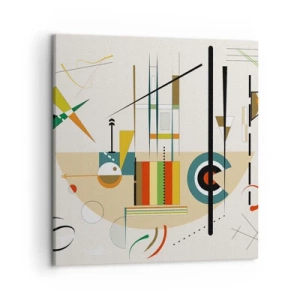 Bild auf Leinwand - Leinwandbild - Und die Welt lacht - 50x50 cm