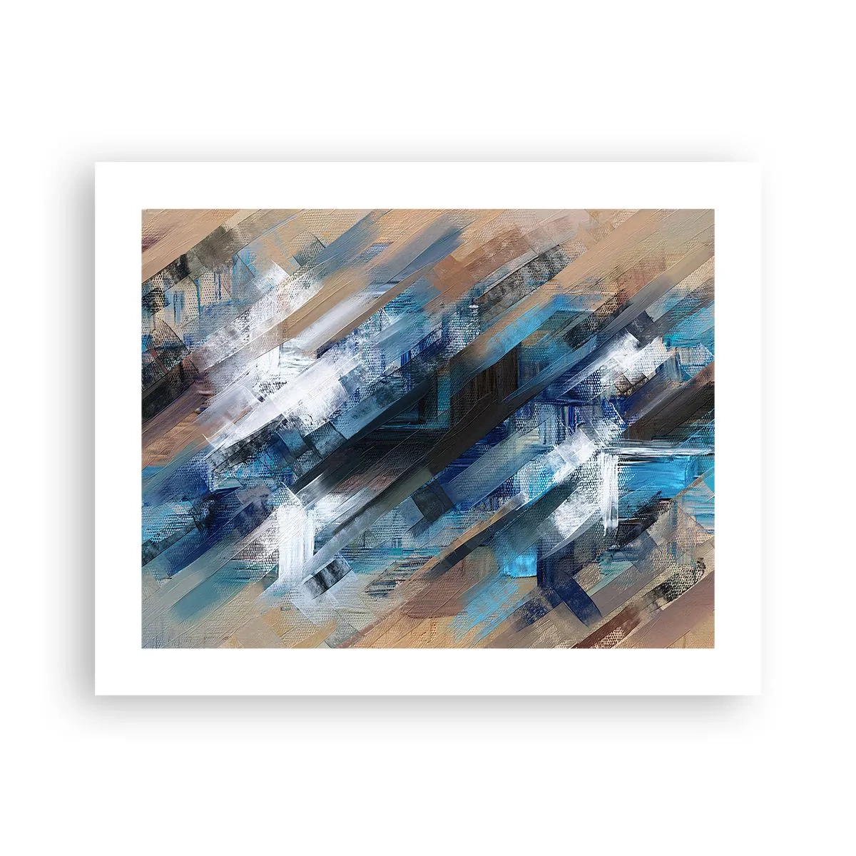 Poster - Auf einer blauen Diagonale - 50x40 cm