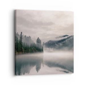 Bild auf Leinwand - Leinwandbild - In Reflexion, im Nebel - 30x30 cm