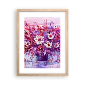 Poster in einem Rahmen aus heller Eiche - Unschuld und Leidenschaft - 30x40 cm