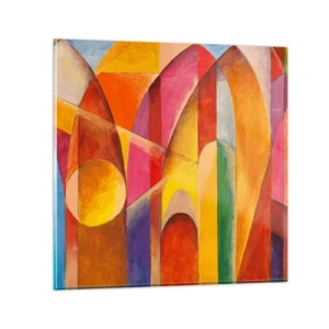 Glasbild - Bild auf glas - Kathedrale der Sonne - 30x30 cm