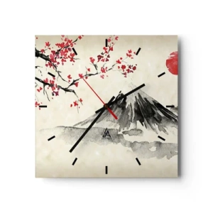 Wanduhr - Glasuhr - Liebe Japan - 40x40 cm
