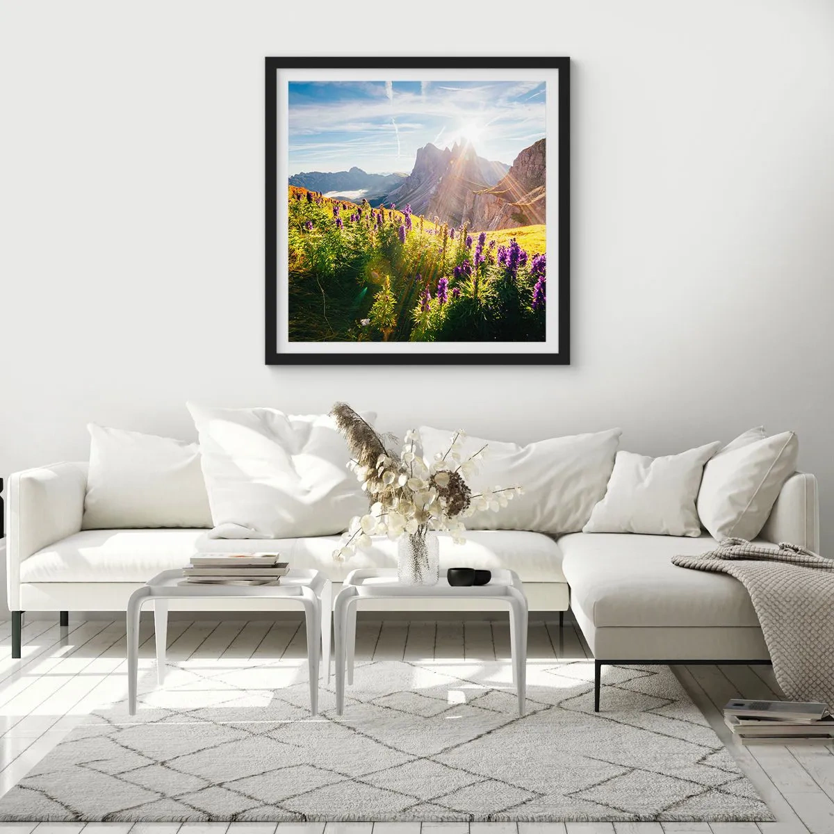 Poster in einem schwarzem Rahmen - Das geheime Leben der Kräuter - 60x60 cm