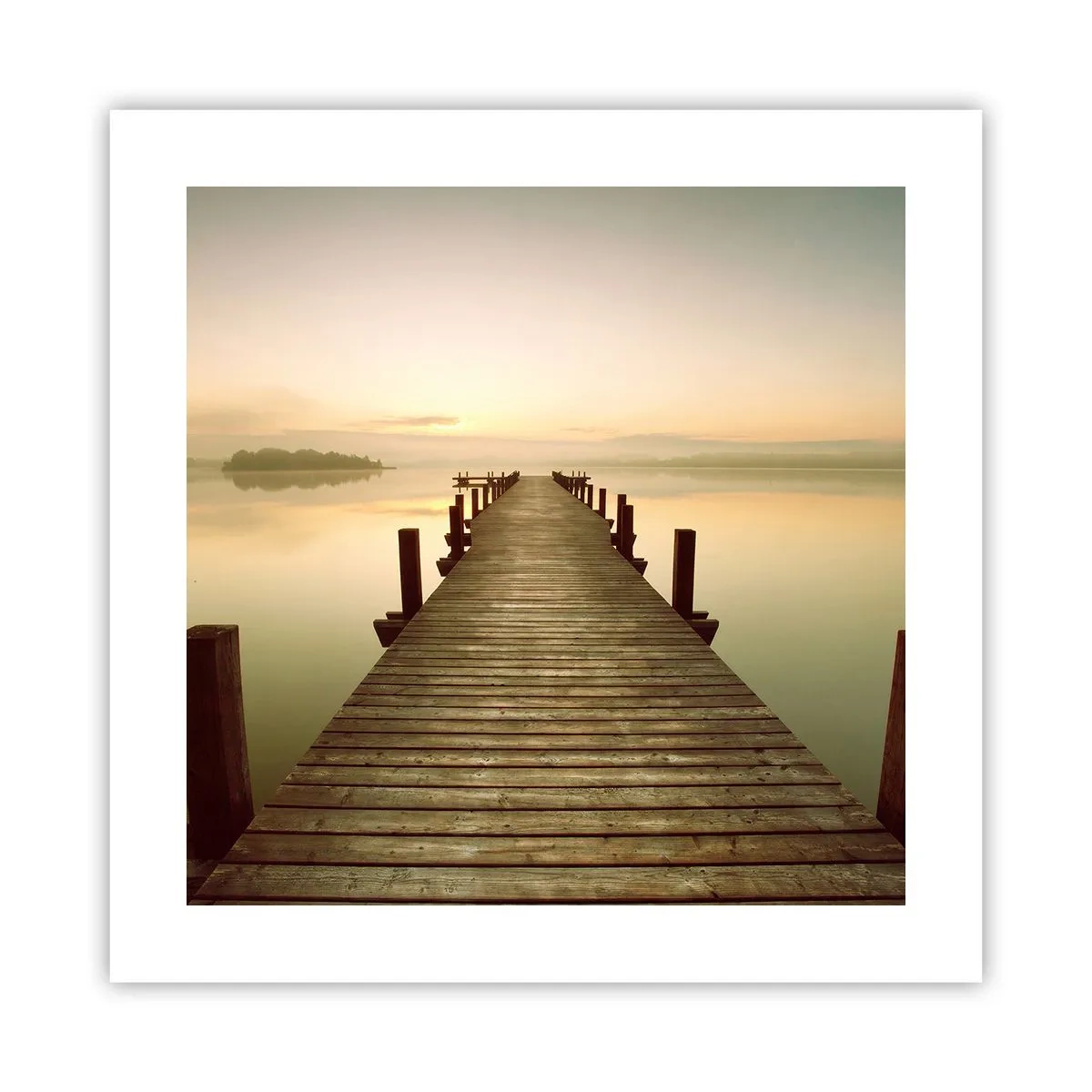 Poster - Tagesanbruch, Morgendämmerung, Licht - 40x40 cm