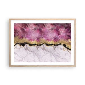 Poster in einem Rahmen aus heller Eiche - An der Grenze - 70x50 cm