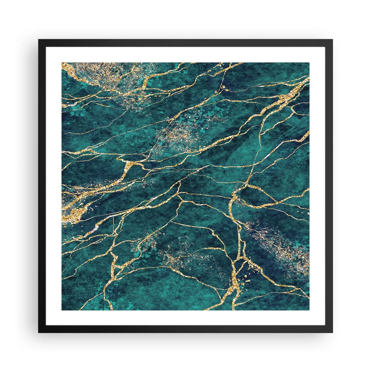 Poster in einem schwarzem Rahmen - Goldmine - 60x60 cm