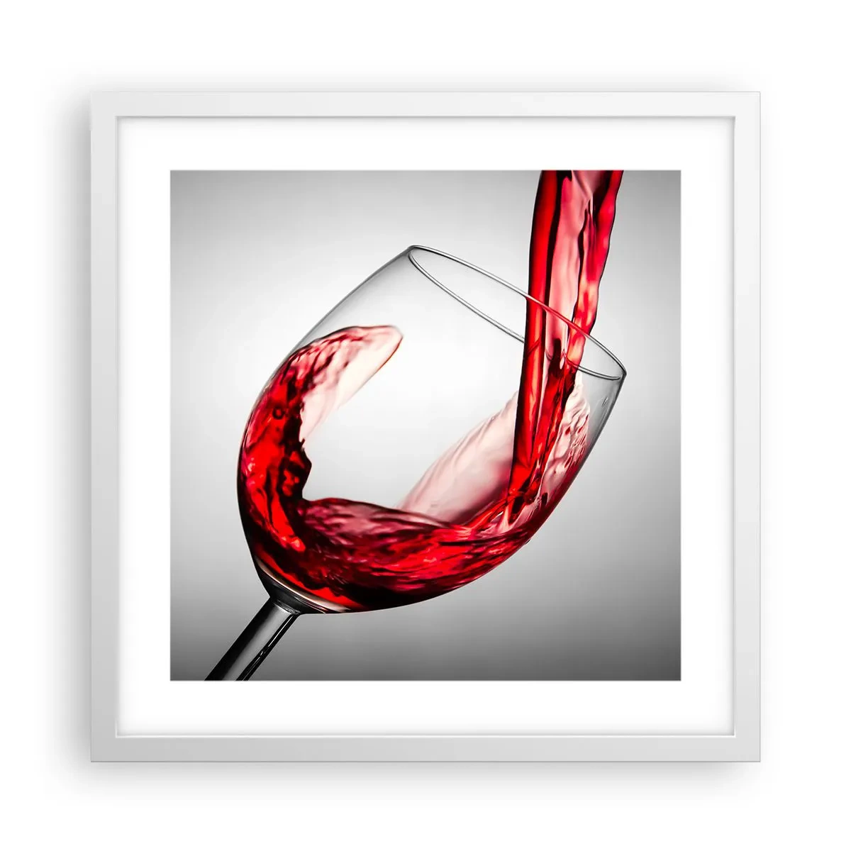Poster in einem weißen Rahmen - Farbe – Bewegung – Klang - 40x40 cm