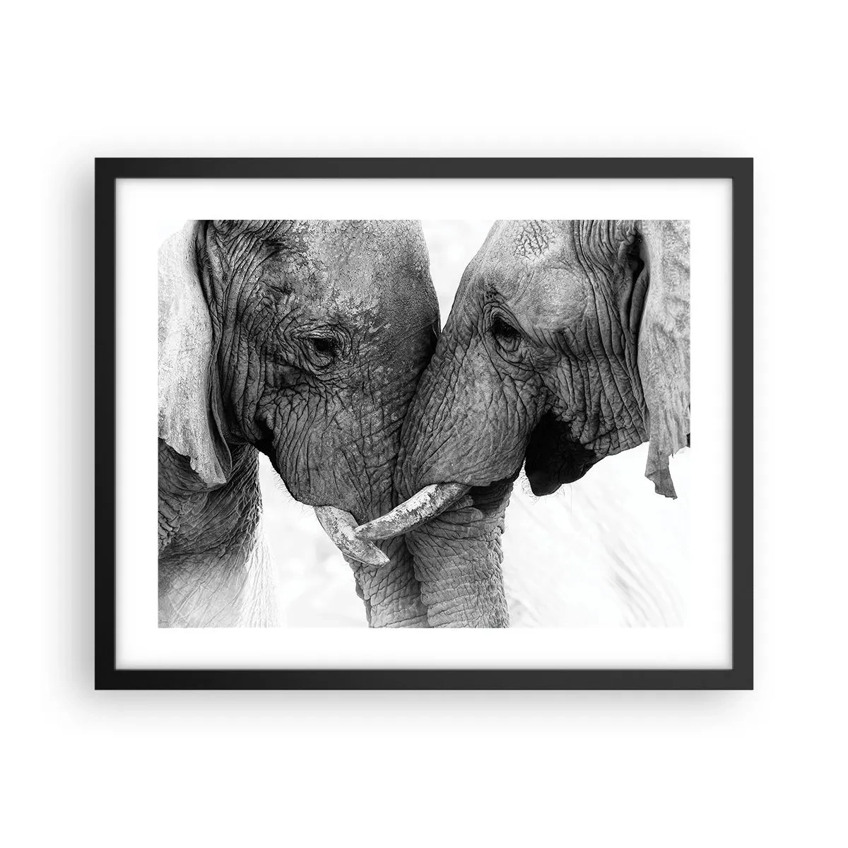 Poster in einem schwarzem Rahmen - Herzliches Geständnis - 50x40 cm