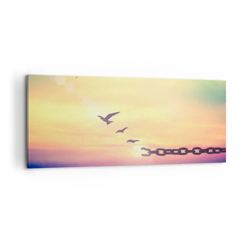 Bild auf Leinwand - Leinwandbild - Der Sieg der Freiheit - 100x40 cm