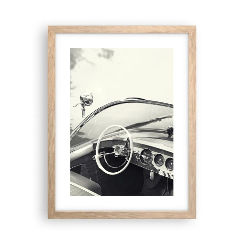 Poster in einem Rahmen aus heller Eiche - Wetter für die Reichen - 30x40 cm