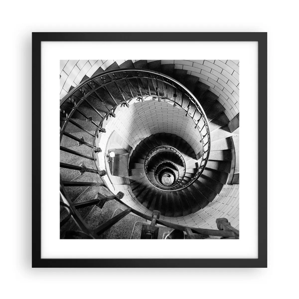 Poster in einem schwarzem Rahmen - Höher und höher - 40x40 cm