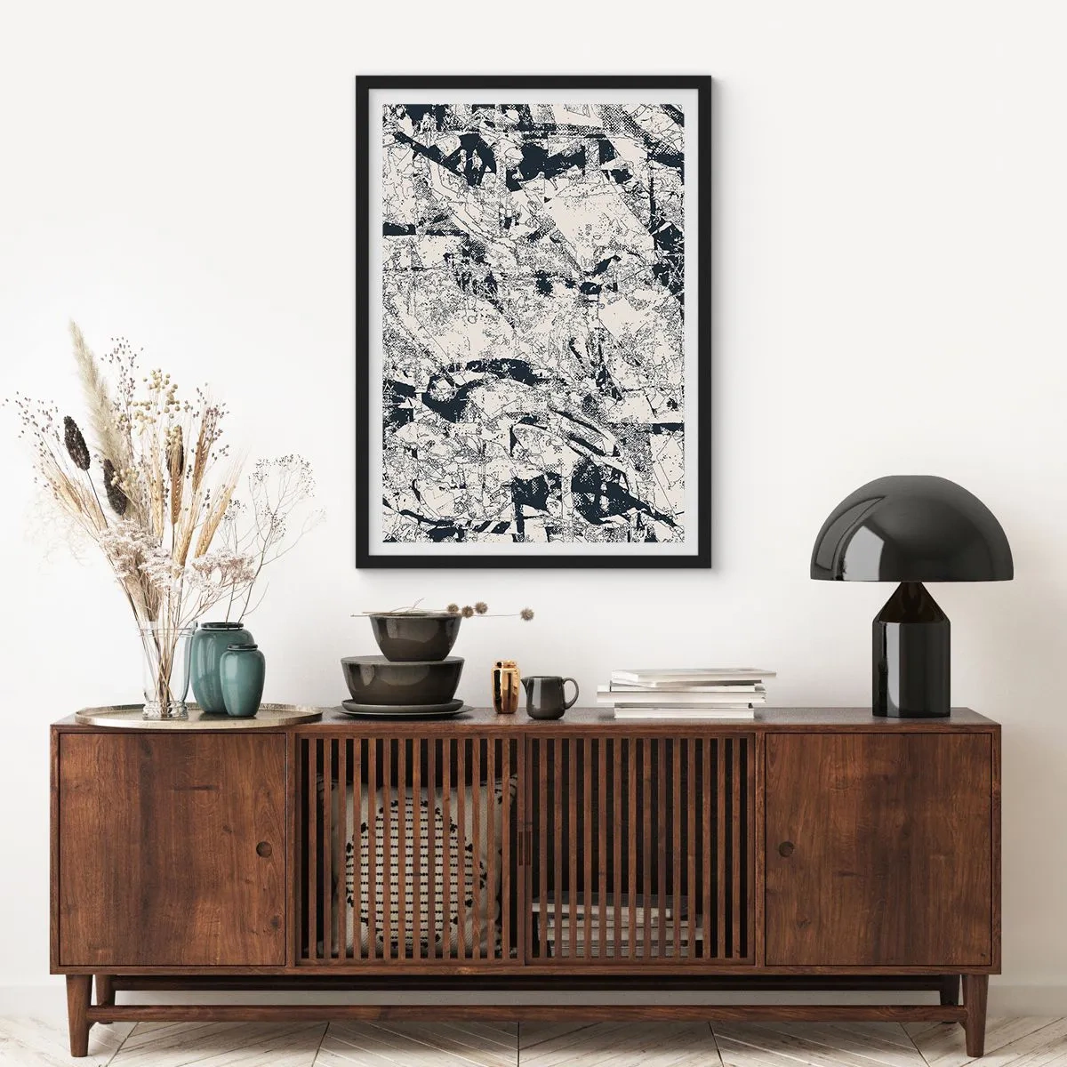 Poster in einem schwarzem Rahmen - Durchdringung der Gegensätze - 30x40 cm