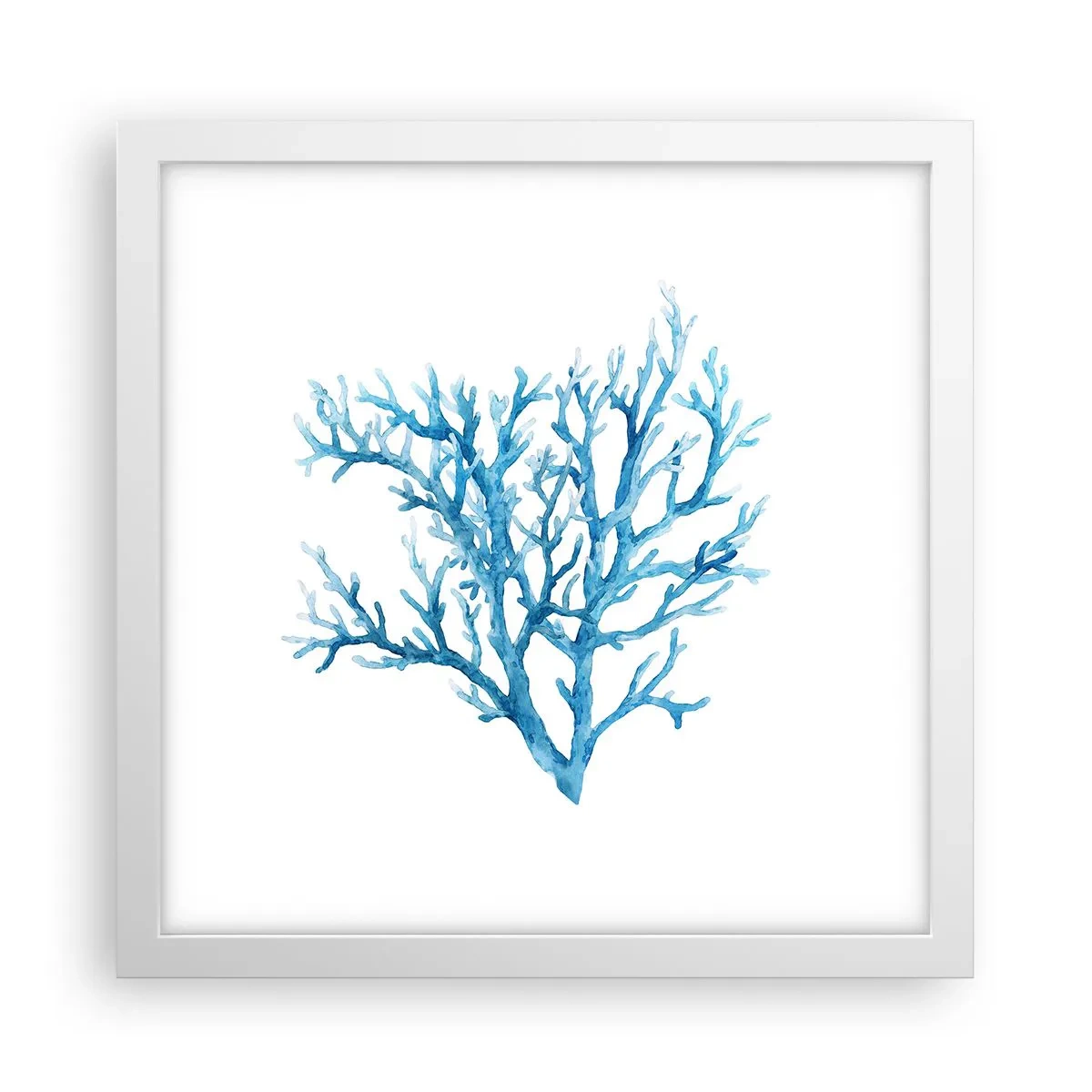 Poster in einem weißen Rahmen - Nautisches Filigran - 30x30 cm