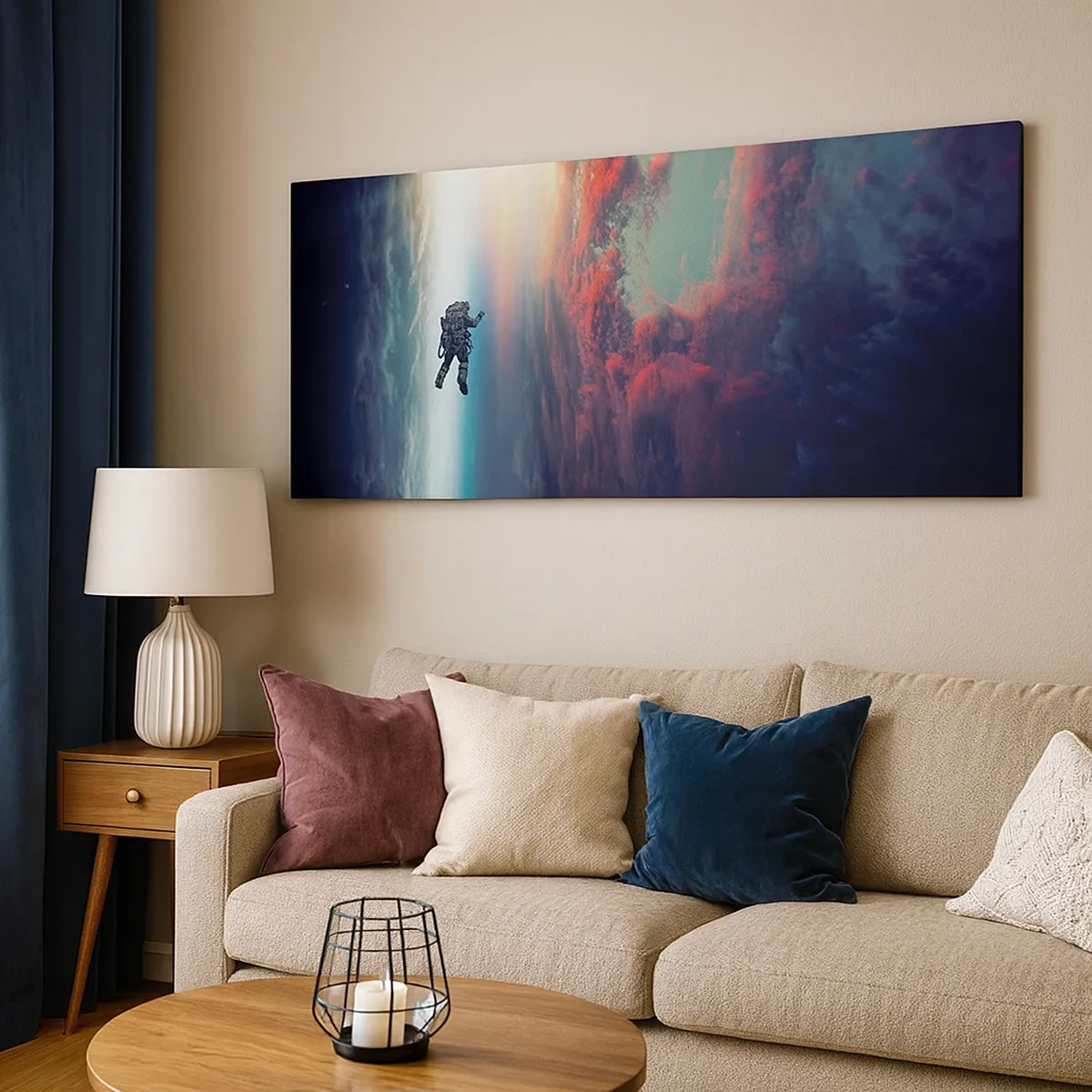 Bild auf Leinwand - Leinwandbild - Sich dem Universum stellen - 30x30 cm