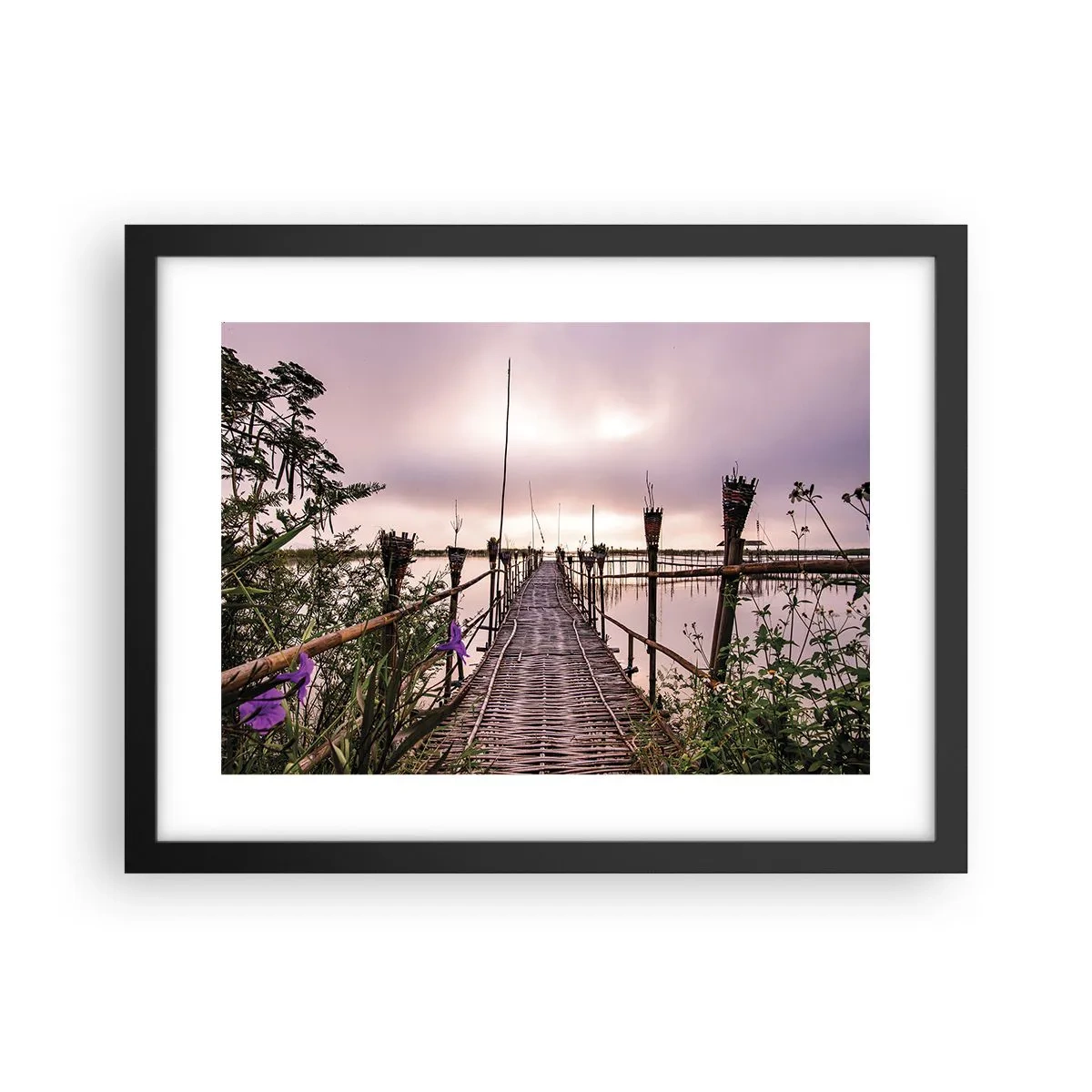 Poster in einem schwarzem Rahmen - Frieden und Ruhe Asiens - 40x30 cm