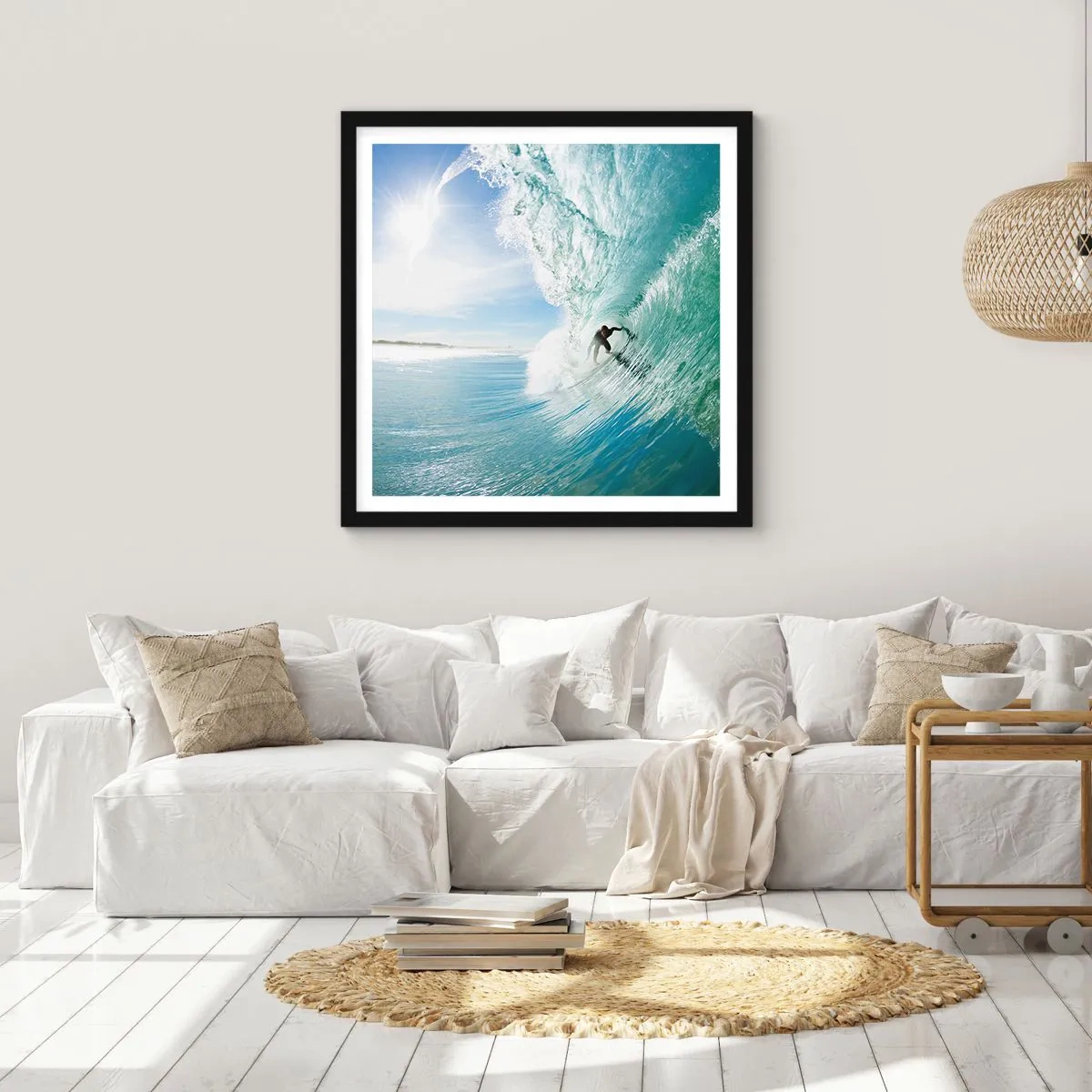 Poster in einem schwarzem Rahmen - Immer Top - 30x30 cm