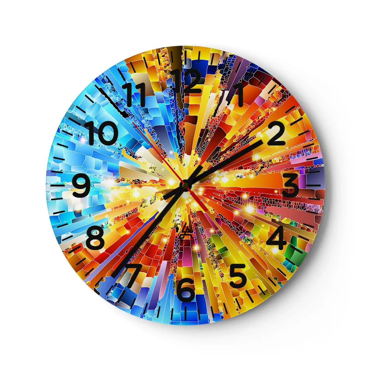 Wanduhr - Glasuhr - In Medienauflösung - 40x40 cm