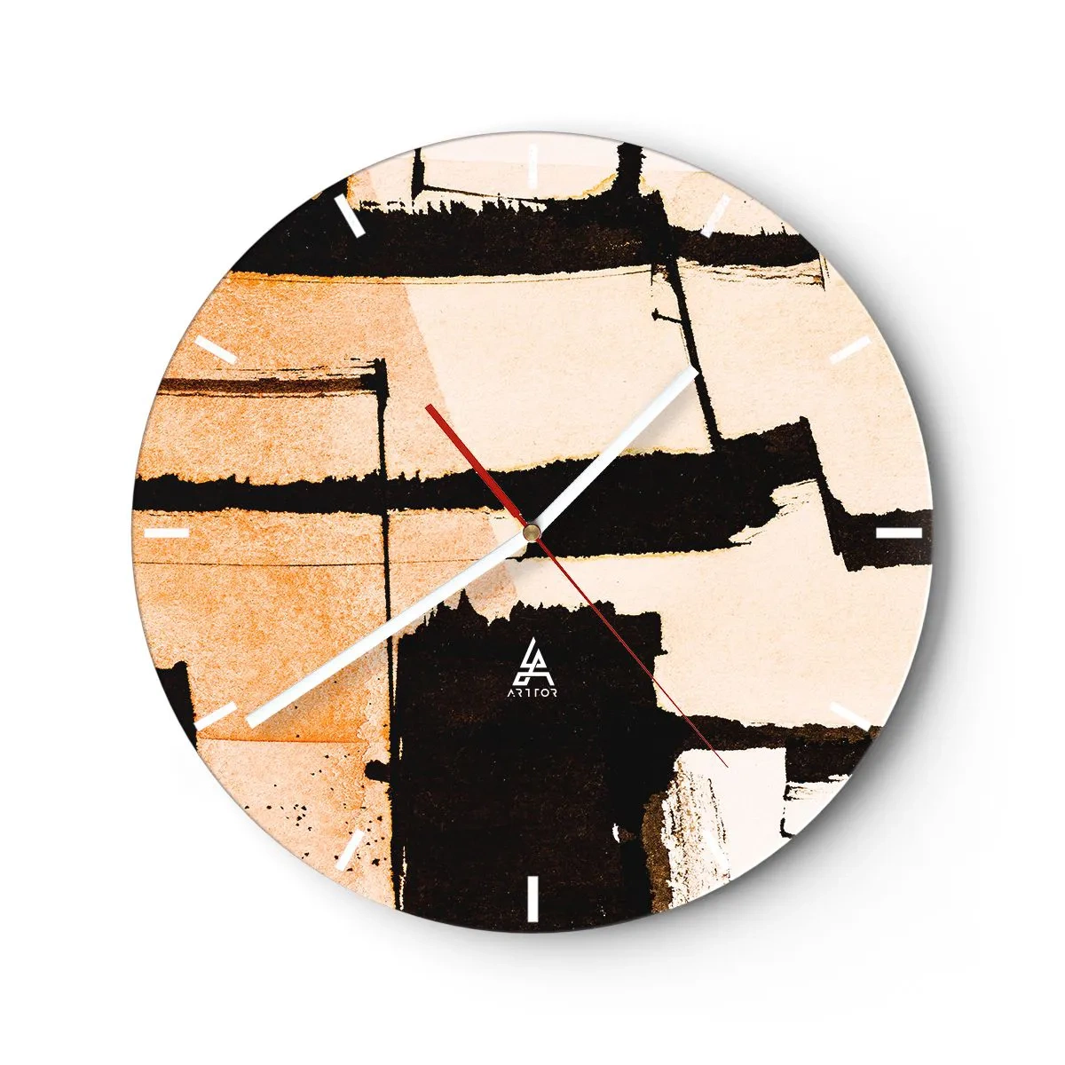 Wanduhr - Glasuhr - Also doch Ordnung - 40x40 cm
