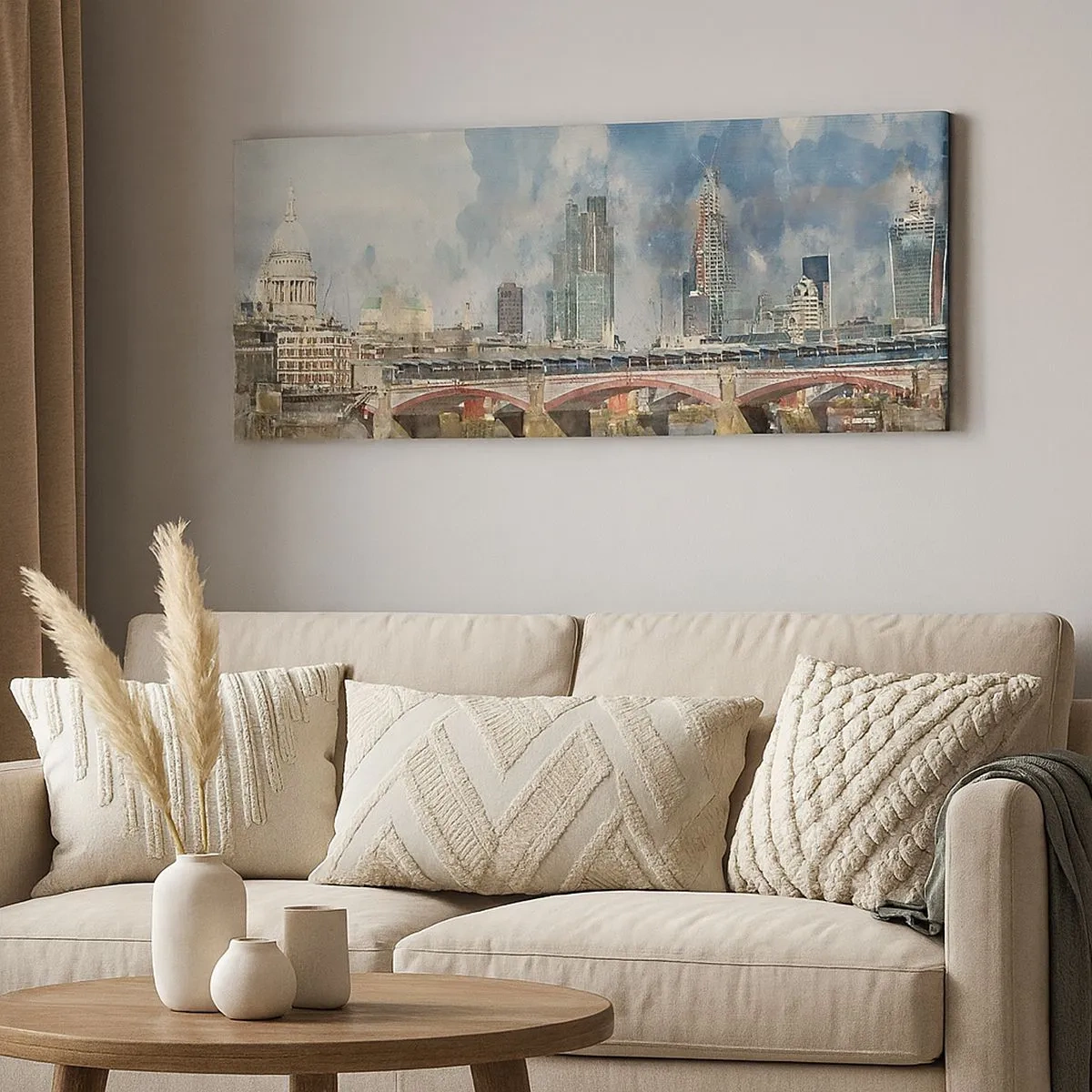 Bild auf Leinwand - Leinwandbild - London in seiner ganzen Pracht - 100x40 cm