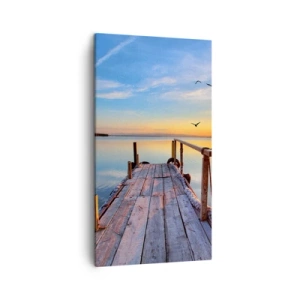 Bild auf Leinwand - Leinwandbild - Lauf direkt der Sonne entgegen - 45x80 cm