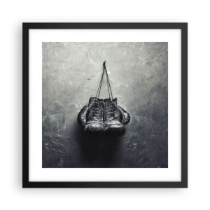 Poster in einem schwarzem Rahmen - Zeit des Kampfes und Zeit des Friedens - 40x40 cm