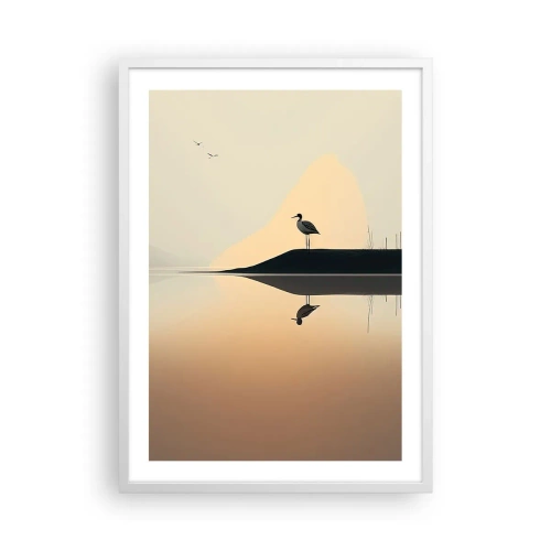 Poster in einem weißen Rahmen - Herr am See - 50x70 cm