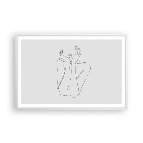 Poster in einem weißen Rahmen - Wovon Mädchen träumen - 91x61 cm