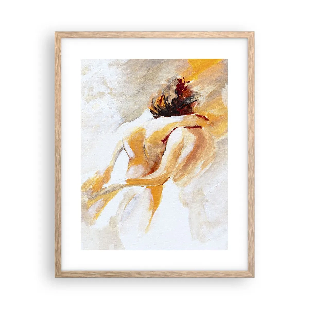 Poster in einem Rahmen aus heller Eiche - Am Himmel der Nähe - 40x50 cm