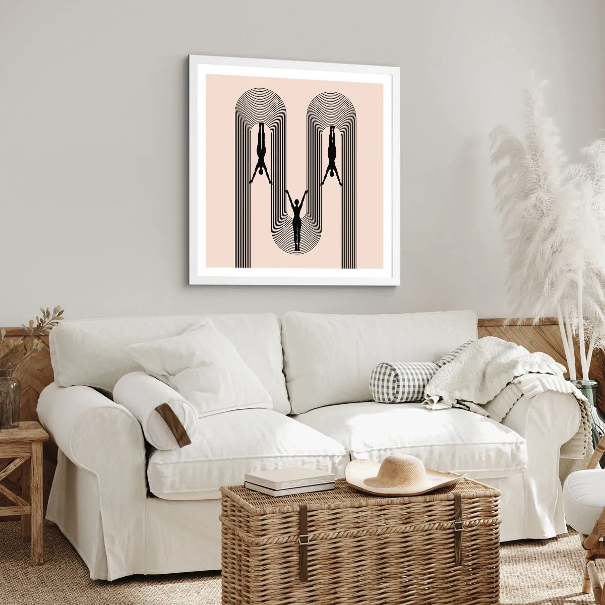 Poster in einem weißen Rahmen - Verkehrt herum - 40x40 cm