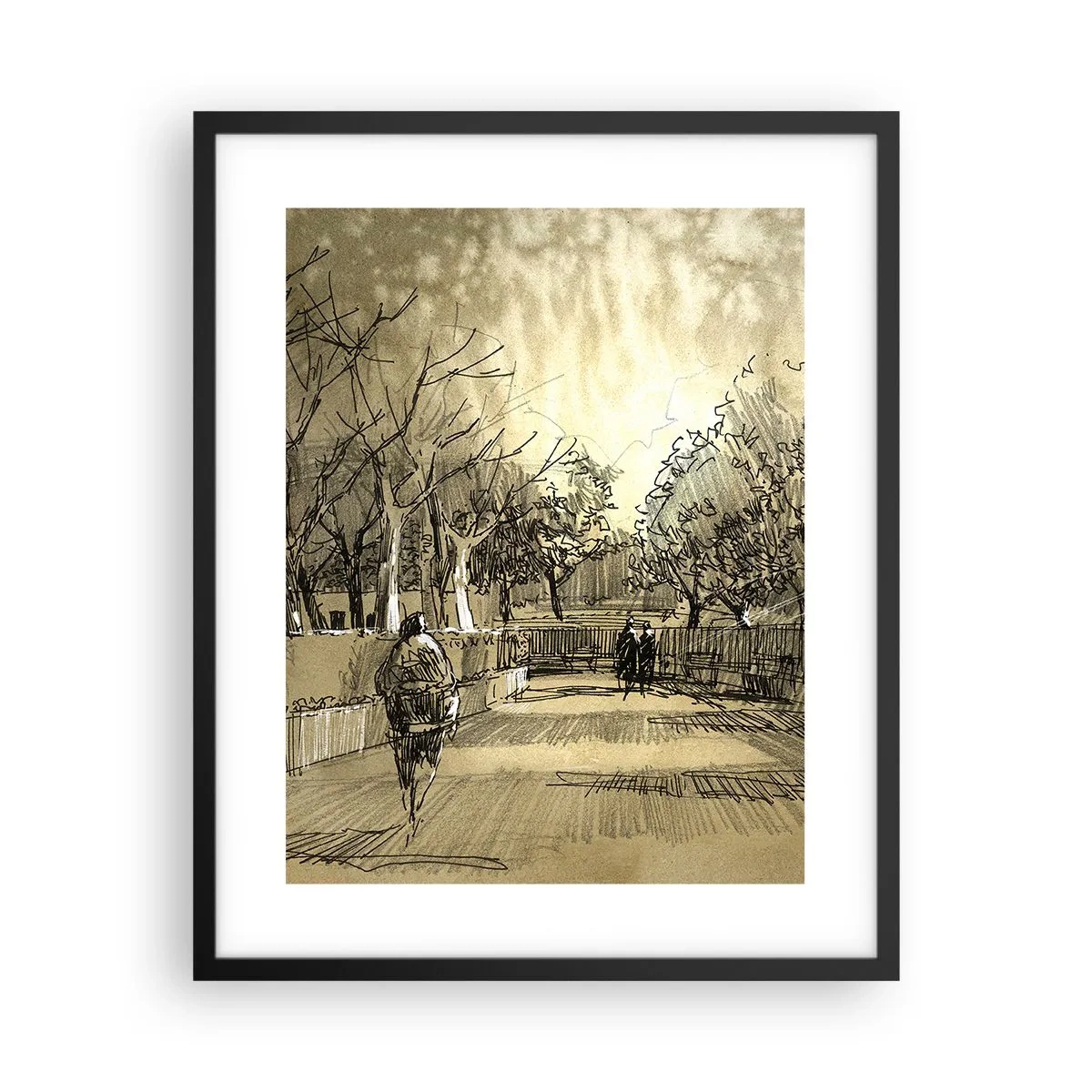 Poster in einem schwarzem Rahmen - Ein Moment mit einer Feder angehalten - 40x50 cm