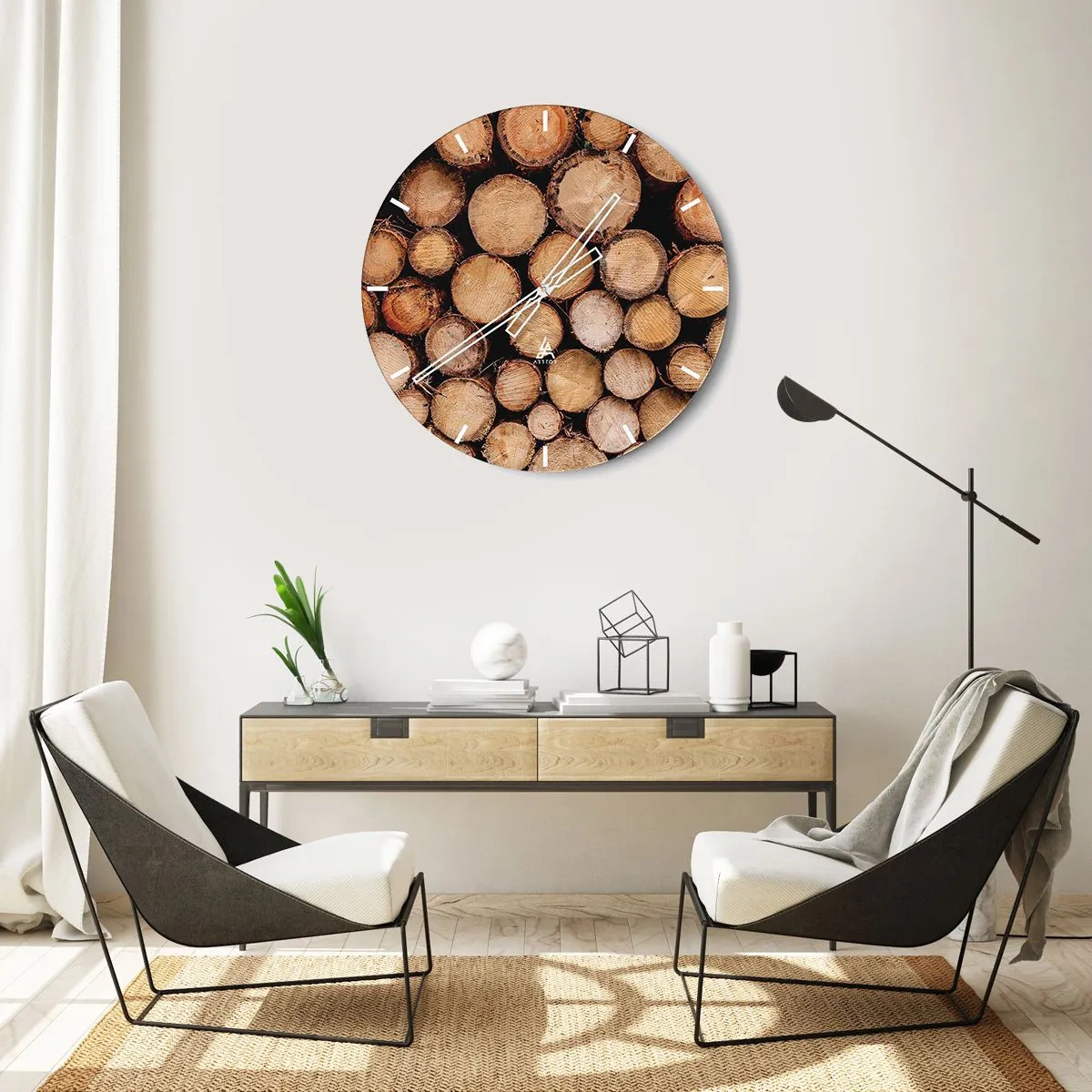 Wanduhr - Glasuhr - Ein neuer Anfang - 40x40 cm
