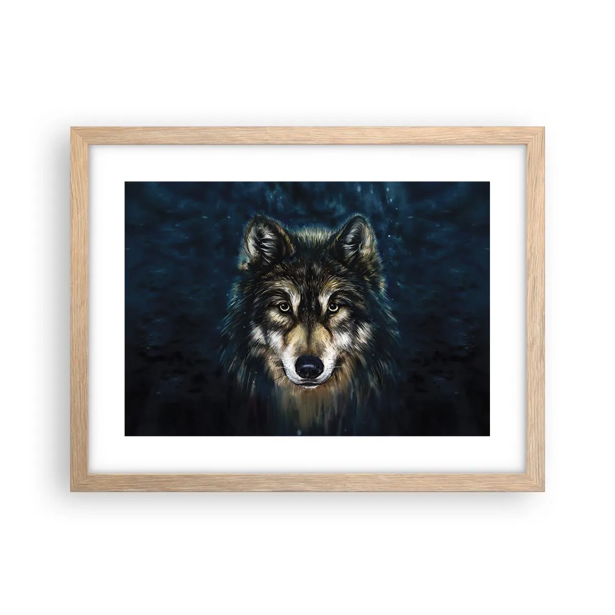 Poster in einem Rahmen aus heller Eiche - Alpha? Und Omega - 40x30 cm
