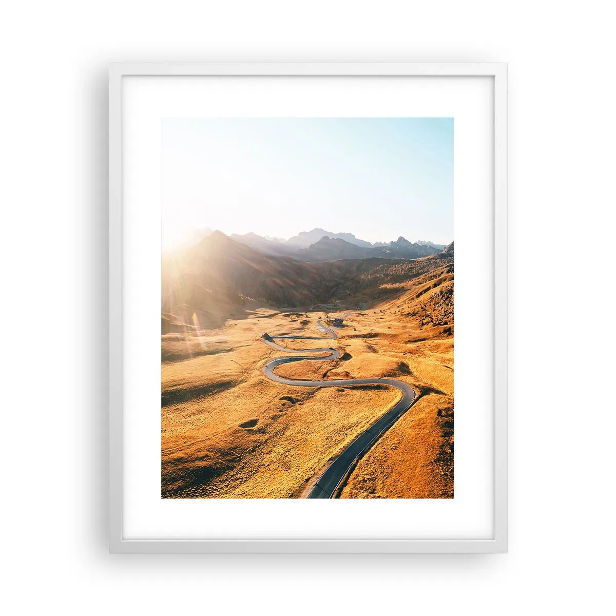 Poster in einem weißen Rahmen - In einem goldenen Tal - 40x50 cm