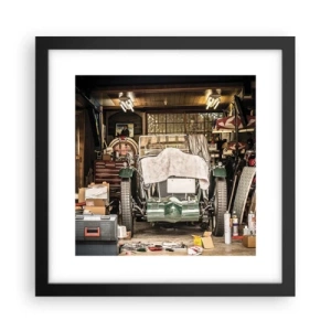 Poster in einem schwarzem Rahmen - Zurück in die Vergangenheit - 30x30 cm