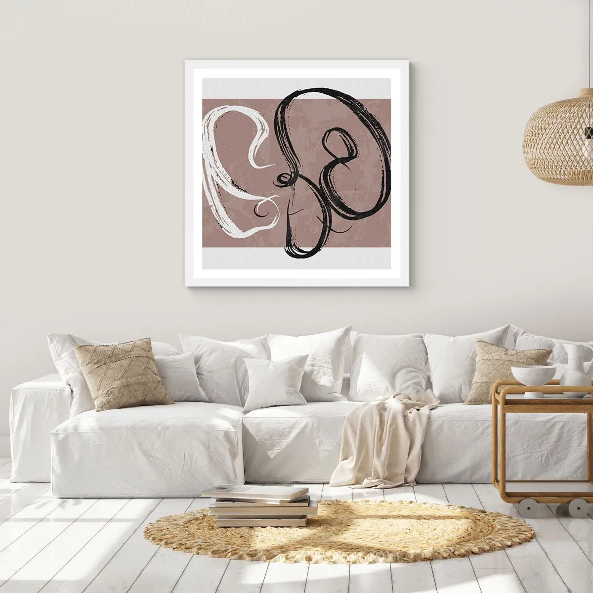 Poster in einem weißen Rahmen - Komposition – die Suche nach Fülle - 40x40 cm