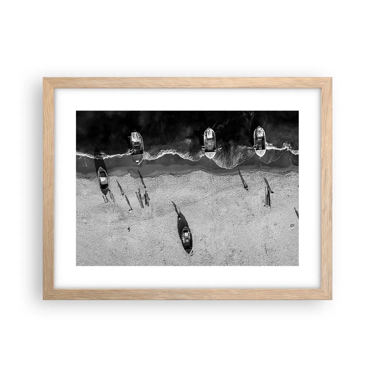 Poster in einem Rahmen aus heller Eiche - Immer noch am Ufer… - 40x30 cm