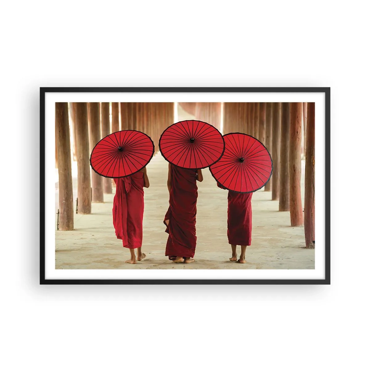 Poster in einem schwarzem Rahmen - Auf dem Weg ins Reine Land - 91x61 cm