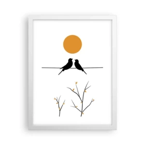 Poster in einem weißen Rahmen - Abend der Nachtigallen - 30x40 cm