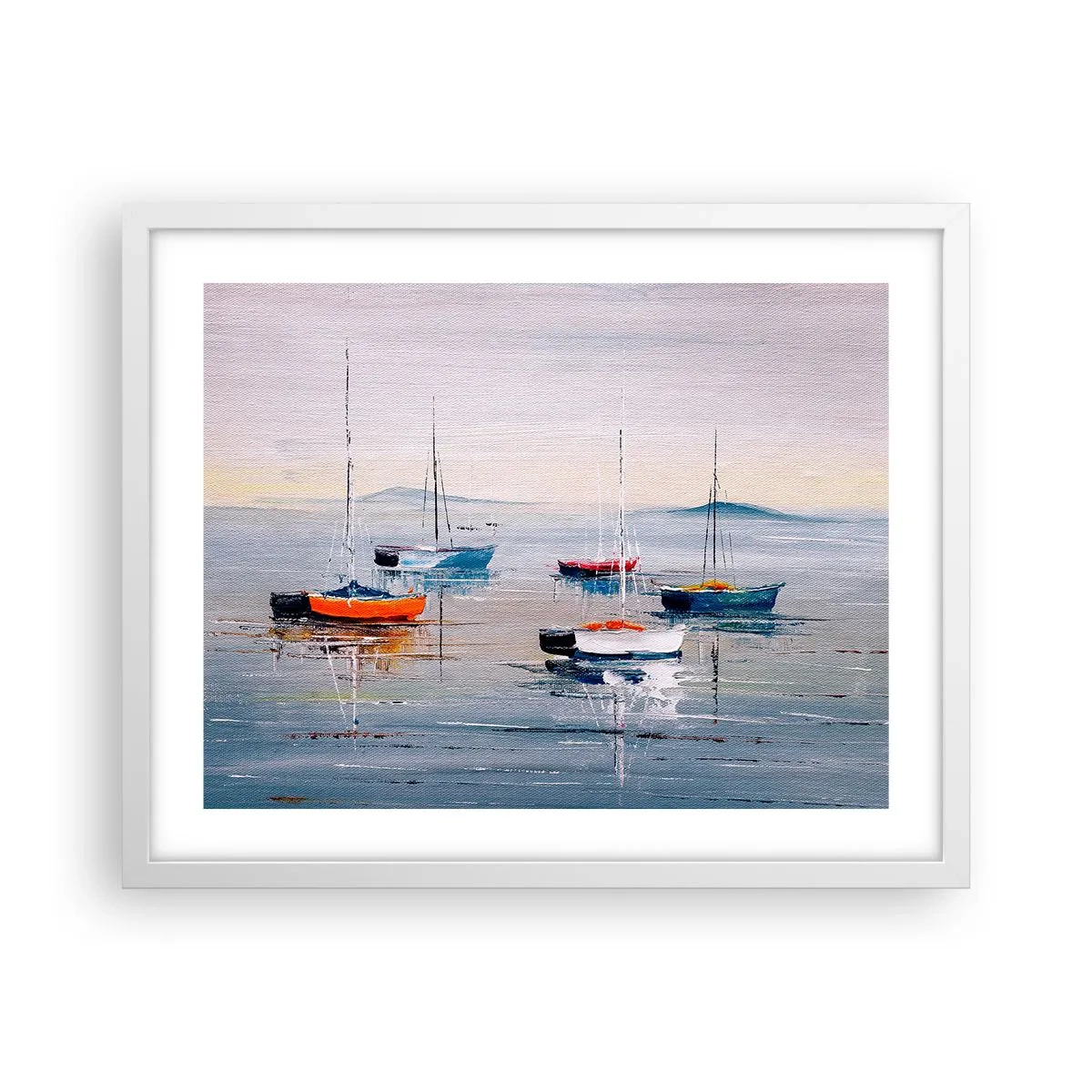 Poster in einem weißen Rahmen - Wohlverdiente Ruhe - 50x40 cm