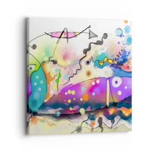 Bild auf Leinwand - Leinwandbild - Es fehlen die Worte! - 30x30 cm