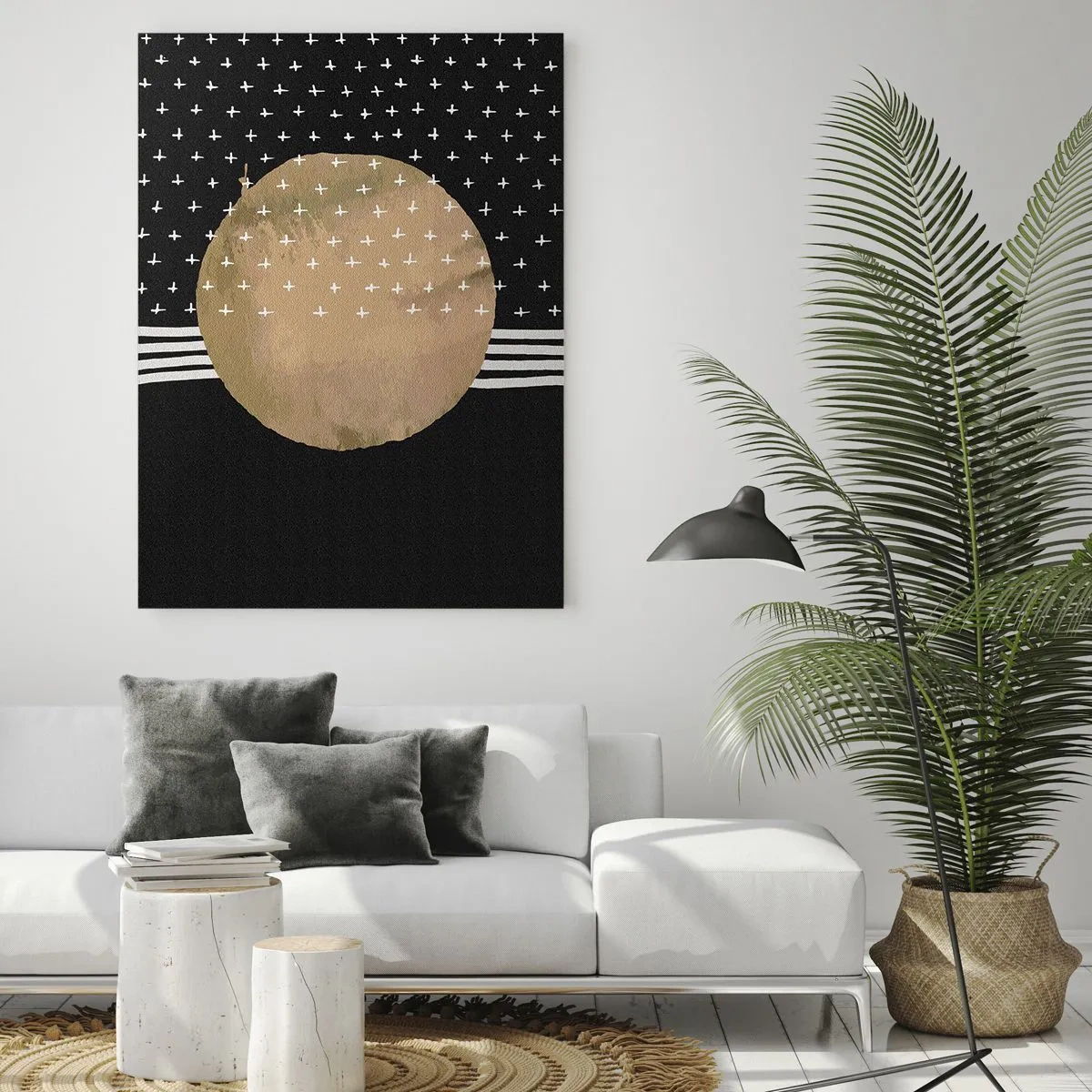 Glasbild - Bild auf glas - Komposition: Galaxienflagge - 80x120 cm