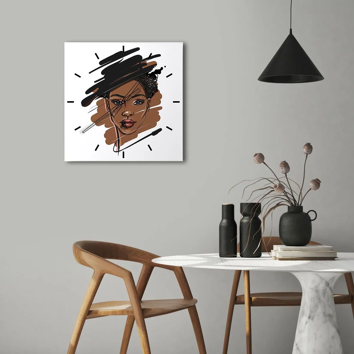 Wanduhr - Glasuhr - Süß wie Schokolade - 40x40 cm