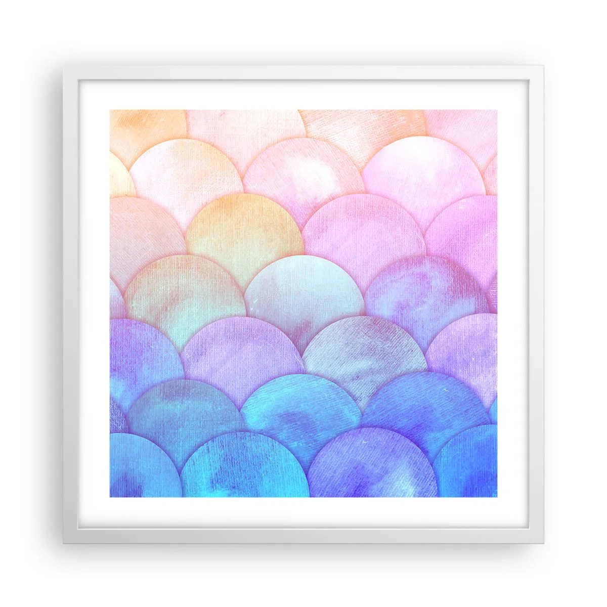 Poster in einem weißen Rahmen - Perlenschuppe - 50x50 cm