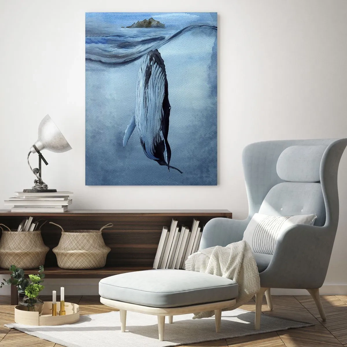 Glasbild - Bild auf glas - Zwei Nordwelten - 80x120 cm