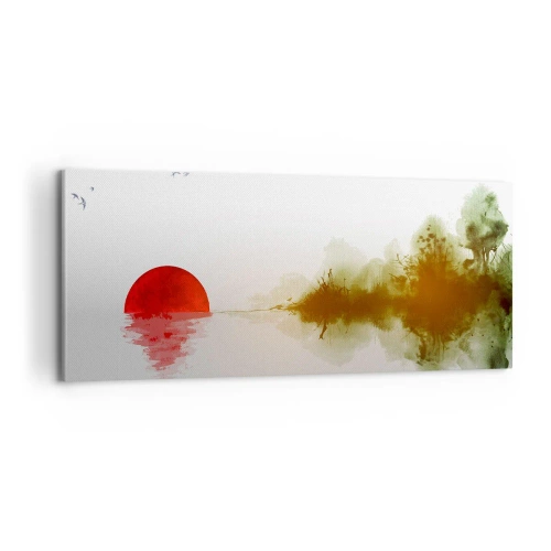 Bild auf Leinwand - Leinwandbild - Versprechen der Ruhe - 100x40 cm